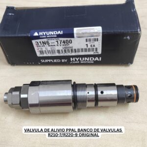 VALVULA DE ALIVIO PPAL BANCO DE VALVULAS R210-7/R220-9 ORIGINAL
