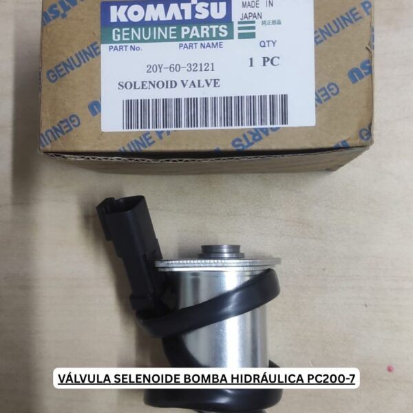 VÁLVULA SELENOIDE BOMBA HIDRÁULICA PC200-7