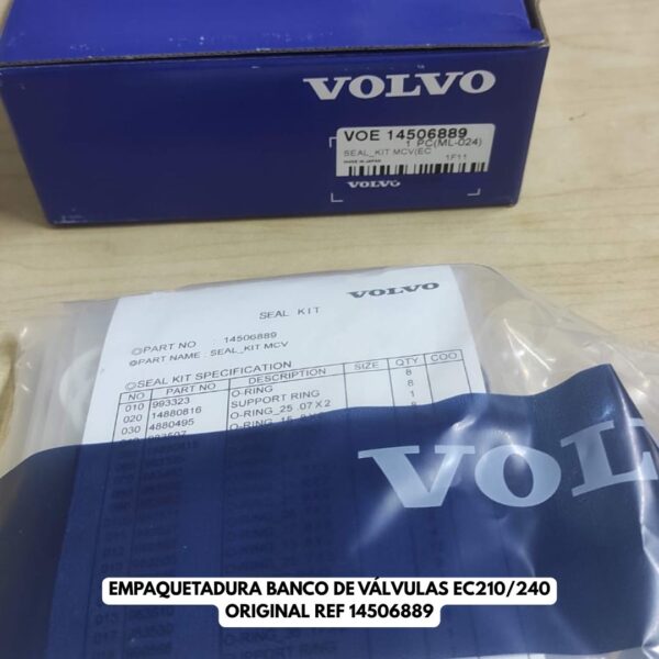 Empaquetadura banco de válvulas ec210/240 original ref 14506889